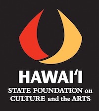 Black, red, yellow, and white Hawaii State Foundation on Culture and the Arts logo.